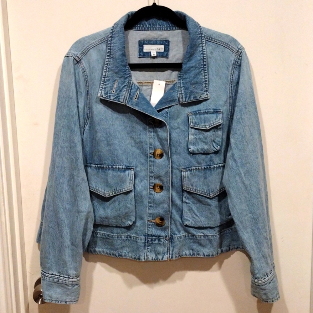 LOFT Light Blue Denim Jean Jacket